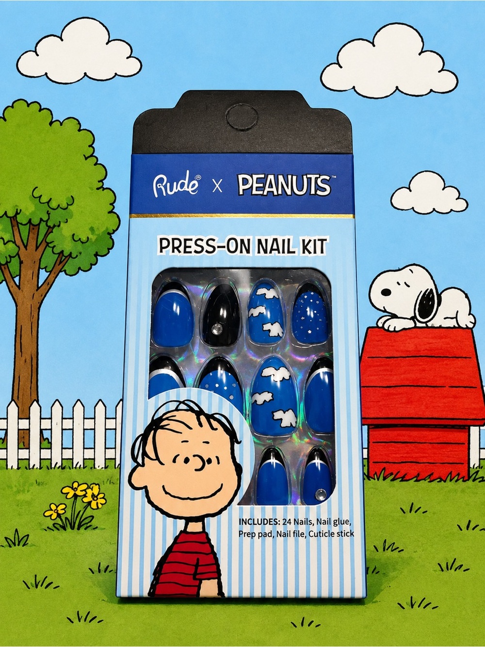 Rude x Peanuts Linus Press-On Nail Kit